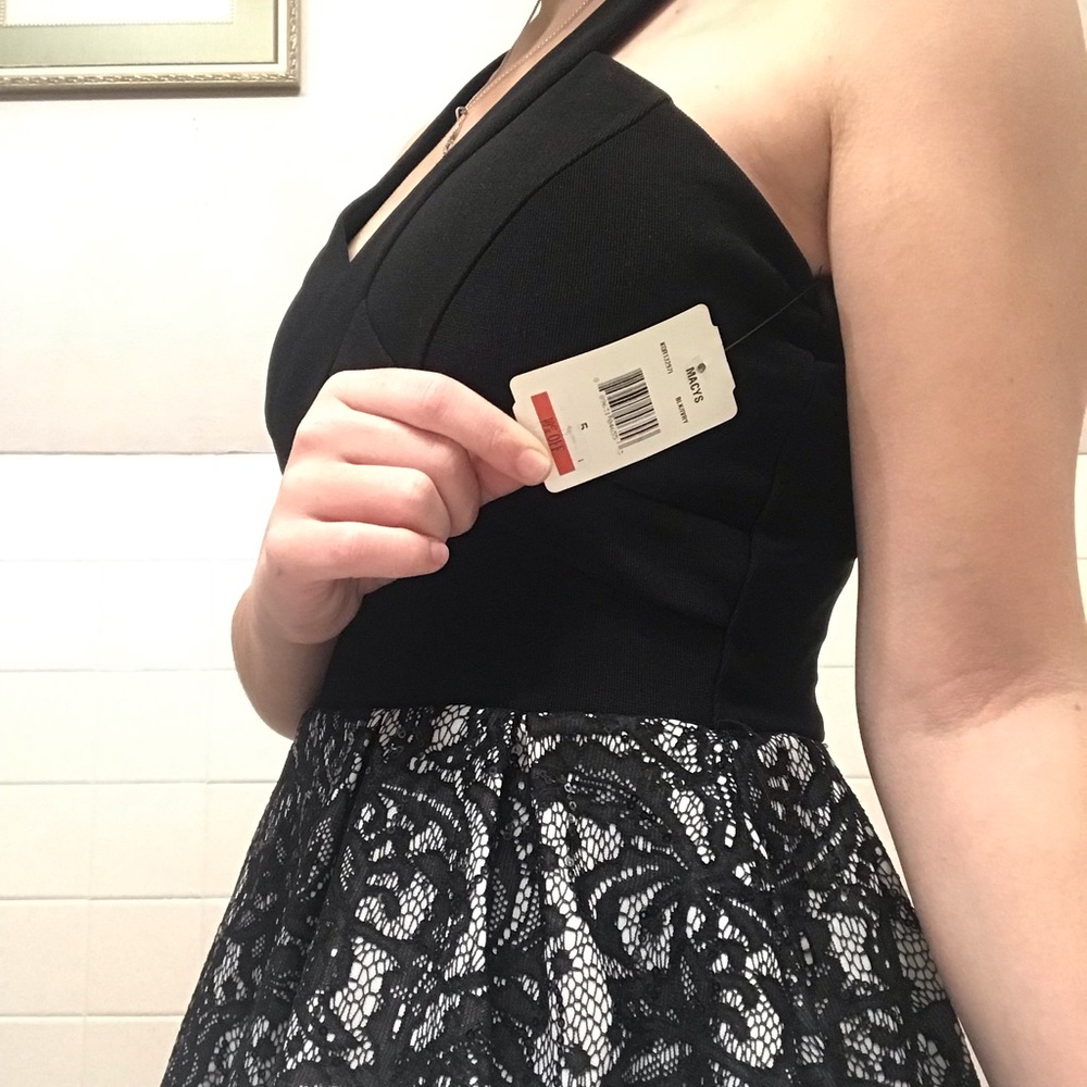 Black and White Formal Dress - Picture 3 of 8